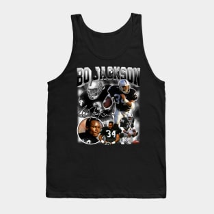 Bo Jackson Bo Knows Signature Vintage Legend Baseball Football Bootleg Rap Graphic Style Tank Top